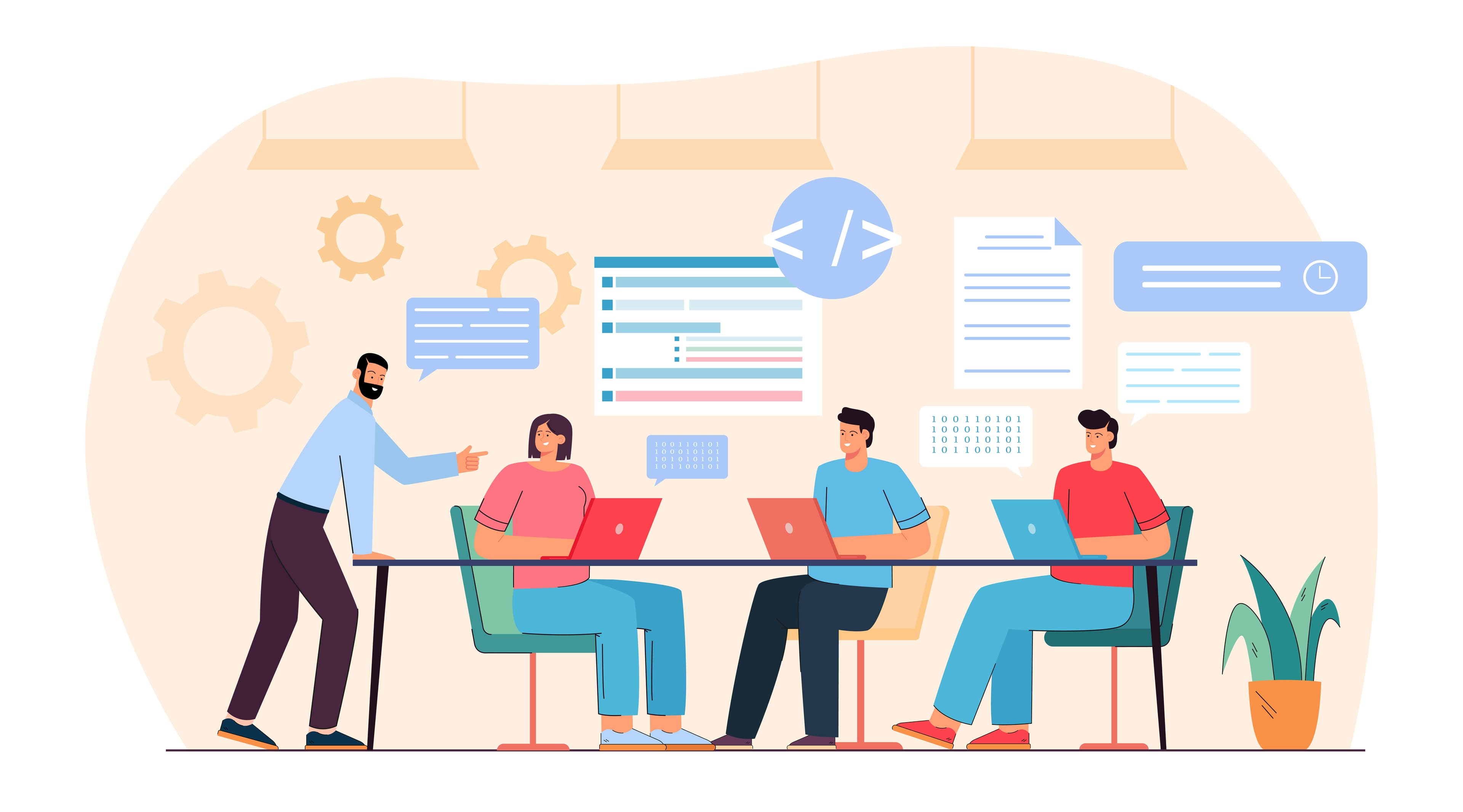 Team collaboration illustration